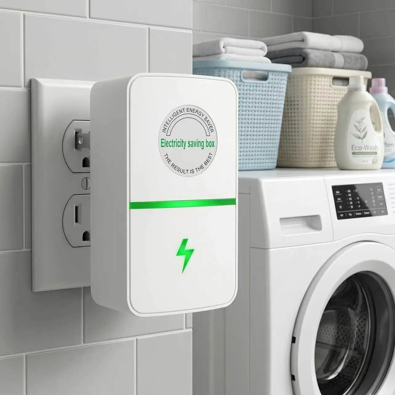 Plug-In Power Box with US Plug 2026 Updated Design, Compatible with 90–250V Input Range Multi Plug Outlet